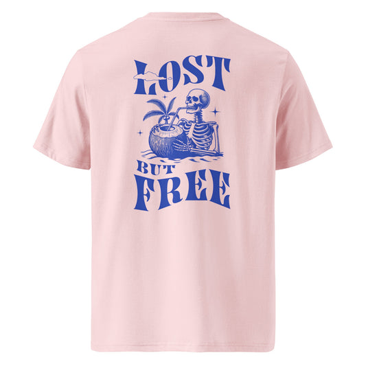 “Lost But Free” Organic Ribbed Neck Tee