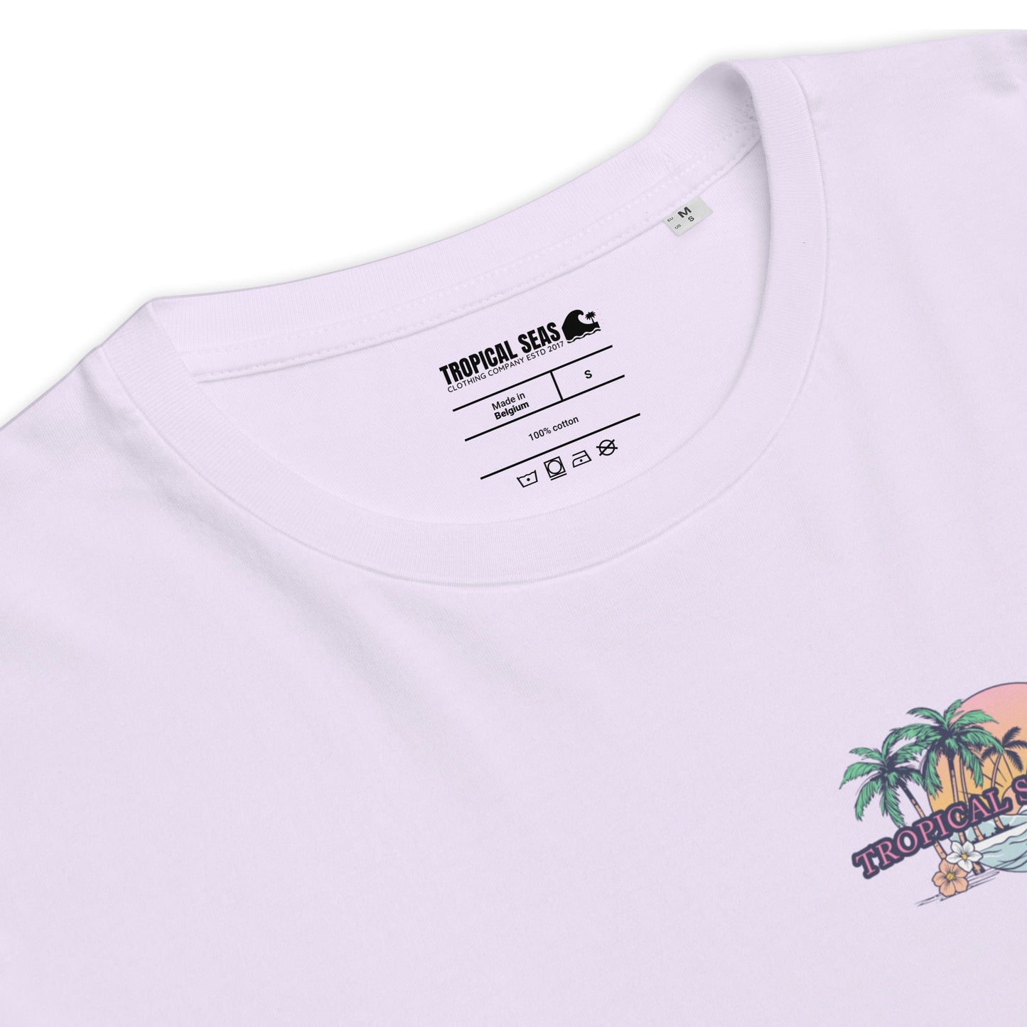 “Island Time” Organic Ribbed Neck Tee