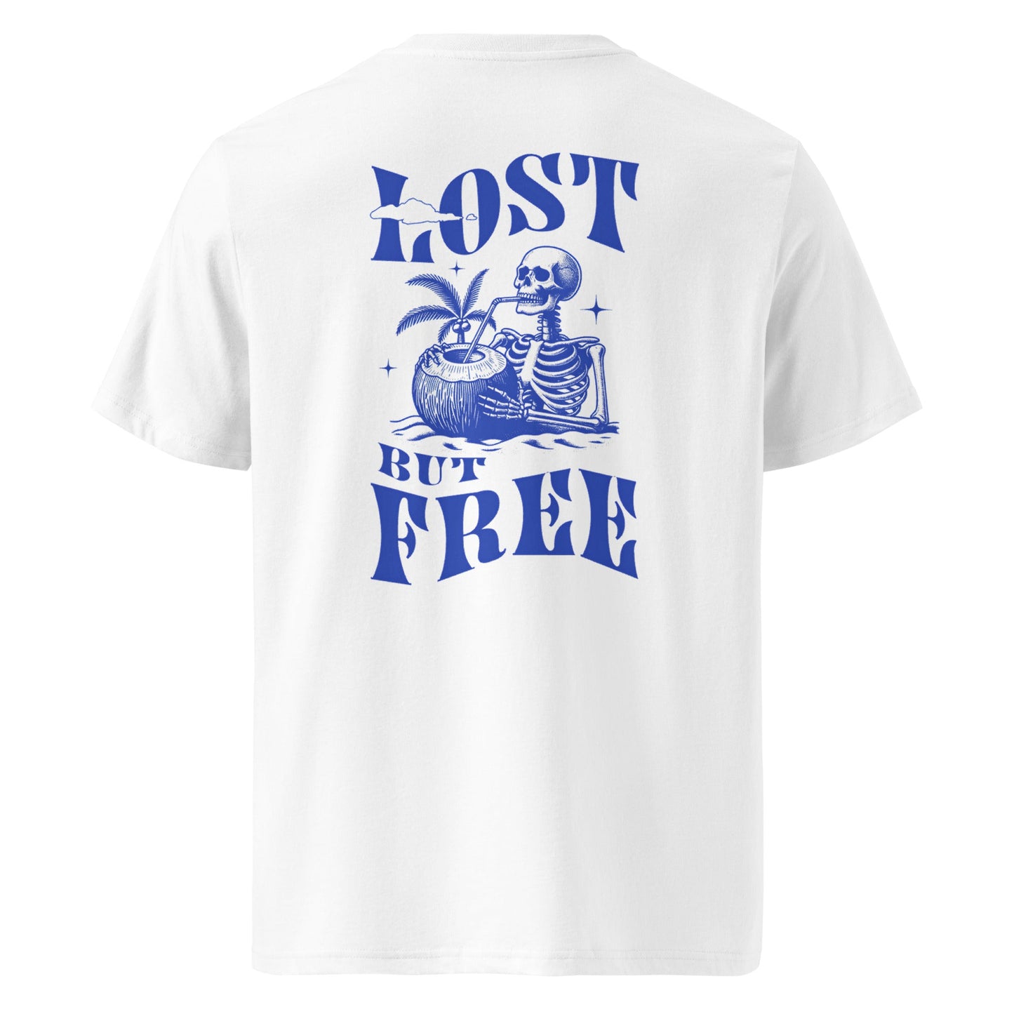 “Lost But Free” Organic Ribbed Neck Tee
