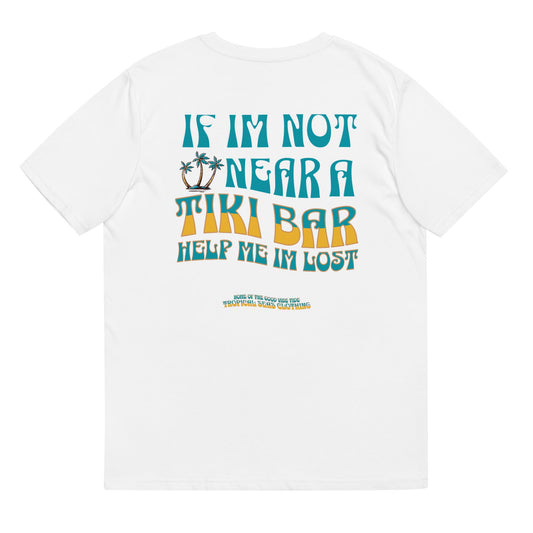 Lost Without a Tiki Bar Organic Tee – Sustainable Tropical Beachwear