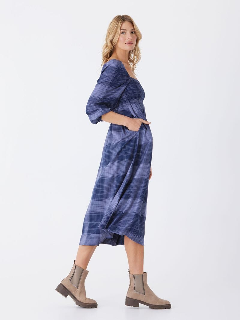 Faye Sierra Plaid Woven Midi Dress