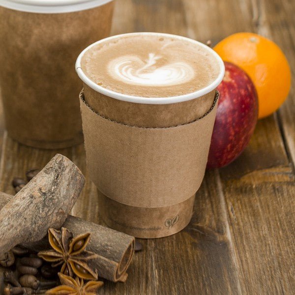 Vegware Large Cup Sleeve Kraft for 89-Series Cups Compostable (QTY 1000), SKU Q2