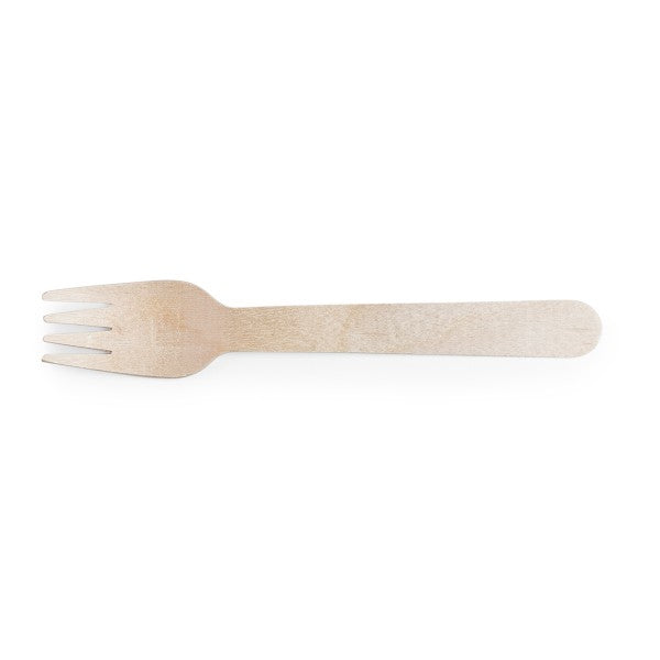 Vegware 6 in Wooden Fork, Renewable Birchwood (QTY 1000), SKU VT-FK6