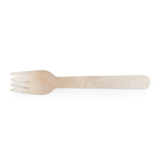 Vegware 6 in Wooden Fork, Renewable Birchwood (QTY 1000), SKU VT-FK6