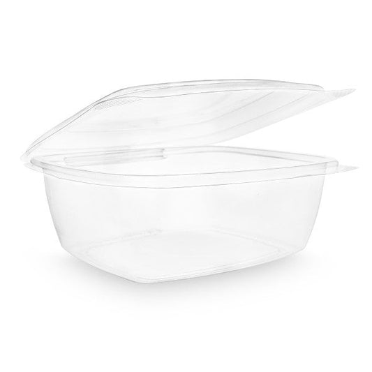 Vegware 48oz PLA Hinged Deli Container, Clear, Compostable (QTY 200), SKU VHD-48