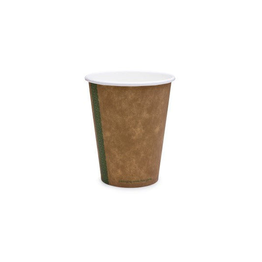 Vegware 12oz Brown Kraft Hot Cup, 89-Series, PLA-Lined (QTY 1000), SKU KV-12G