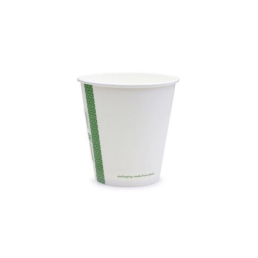 Vegware Compostable Single Wall Hot Cup, 10 oz, White 89-Series (QTY 1000), SKU LV-10G