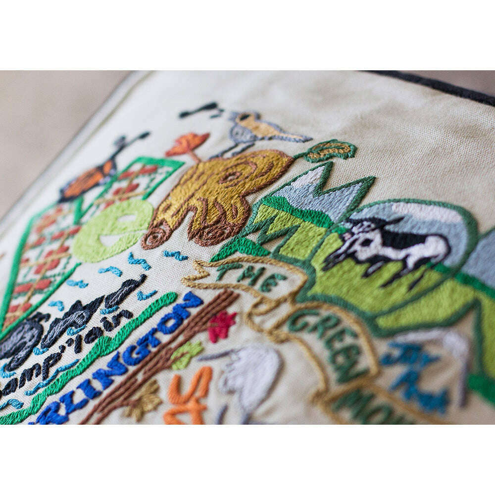 Vermont Hand-Embroidered Pillow