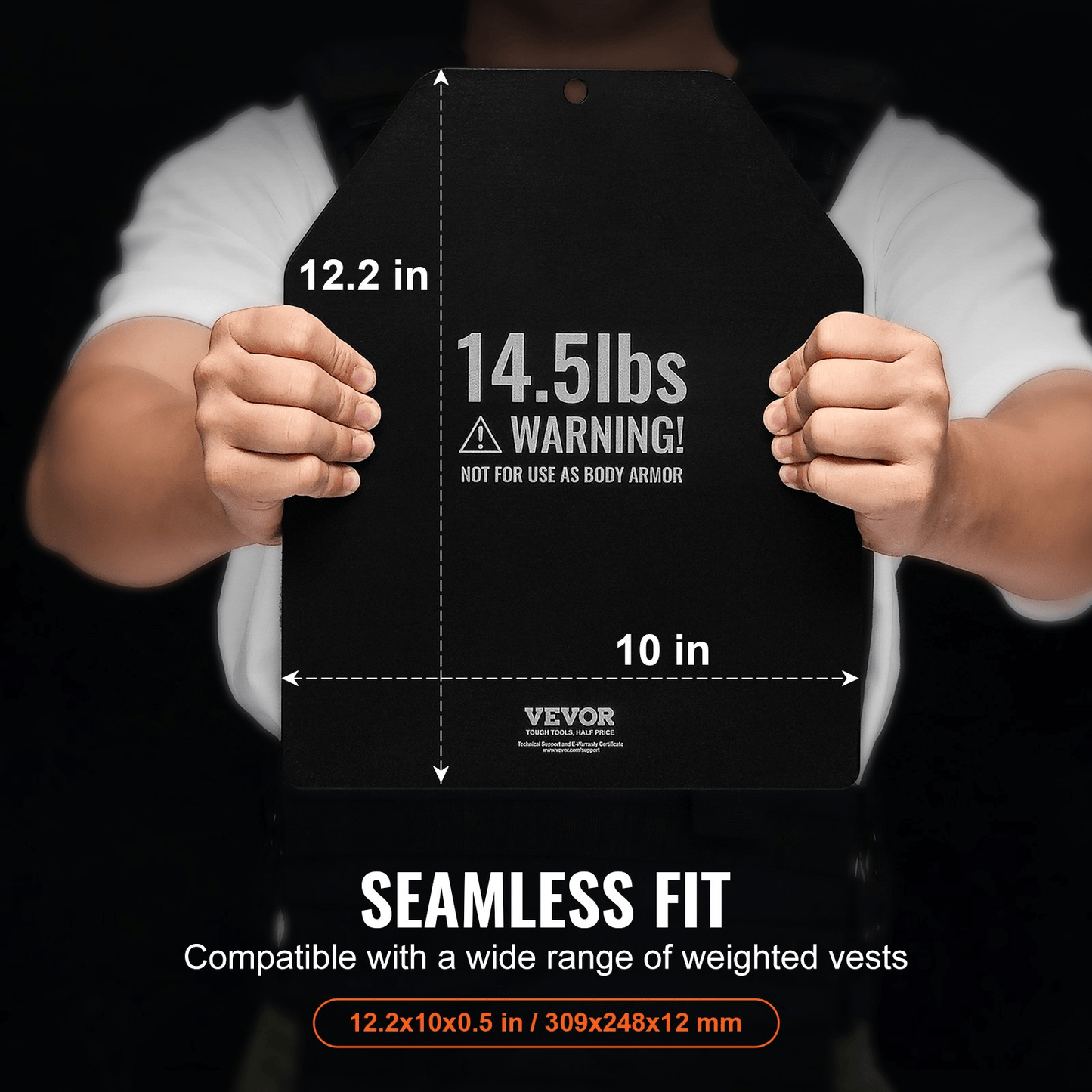 VEVOR Weight Vest Plates for Strength Training Running Workout 2x14.5 LB Plates - Osadia Concept Store