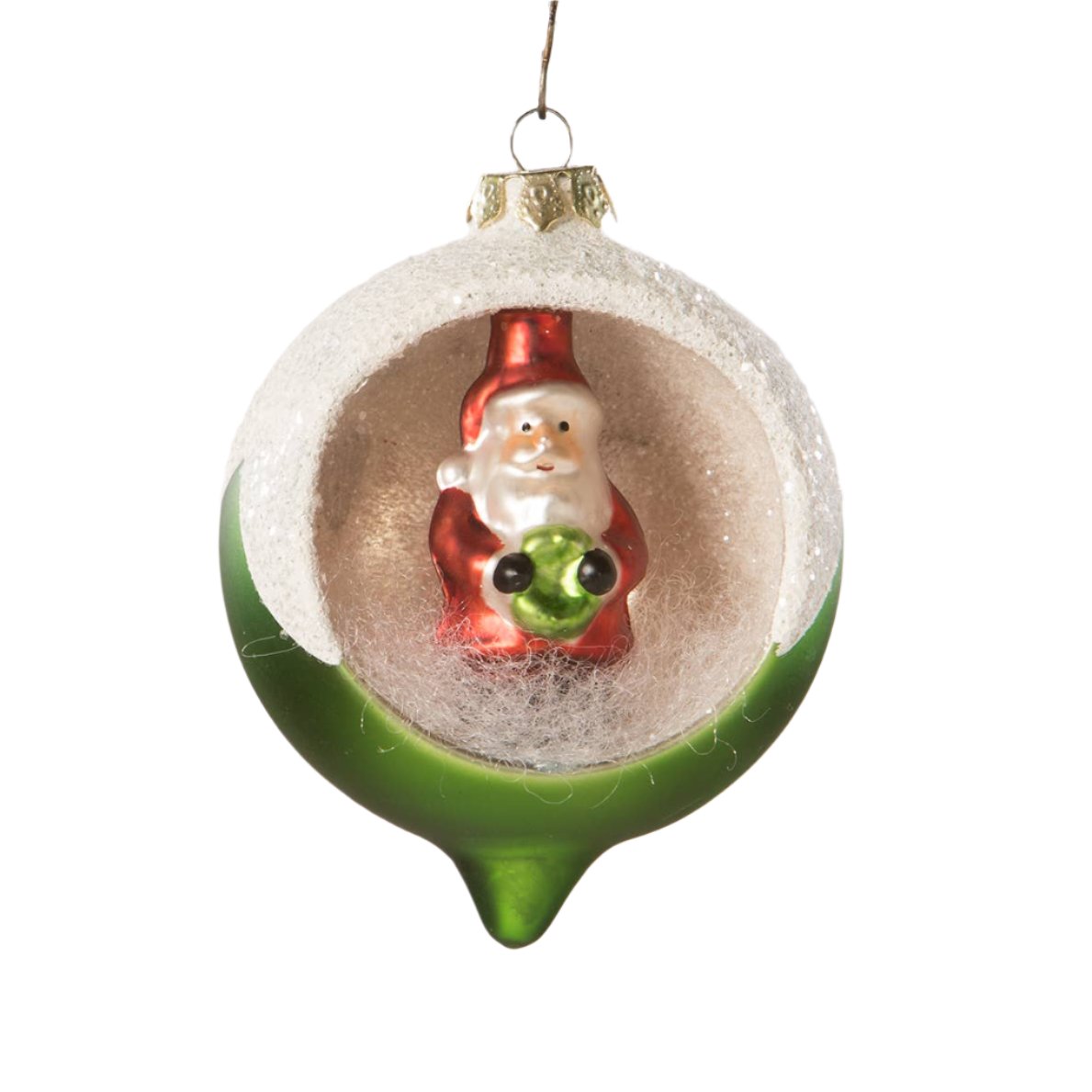 Retro Santa Indent Ornament by Bethany Lowe