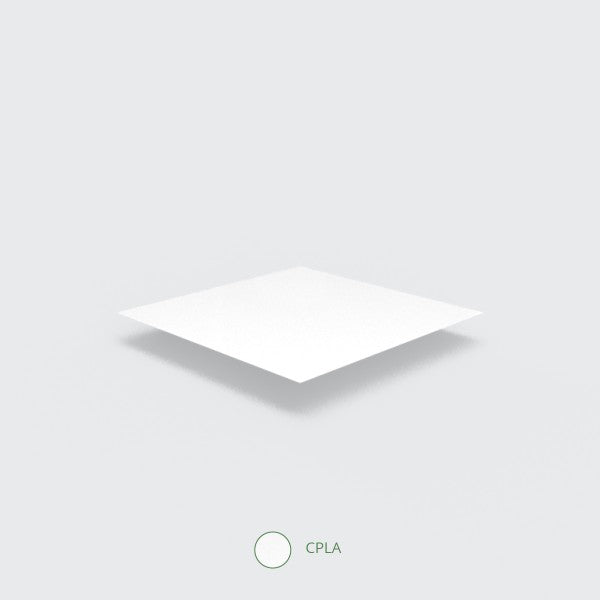 Vegware 90-Series Flat CPLA Lid, No Hole (QTY 1000), SKU VLID90S