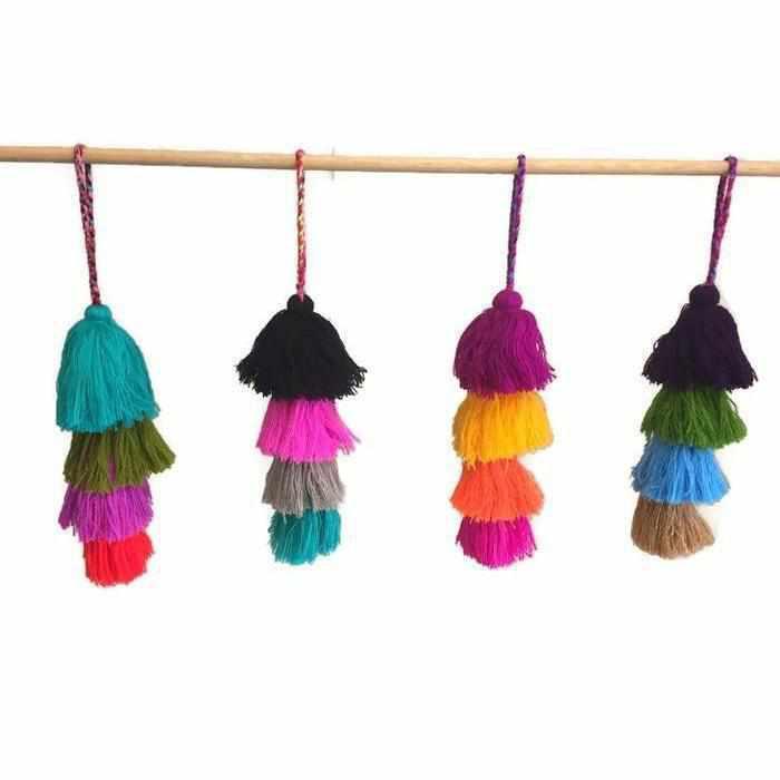 Waterfall Tassel Zipper Pull | Colorful Handmade Charm from Mexico