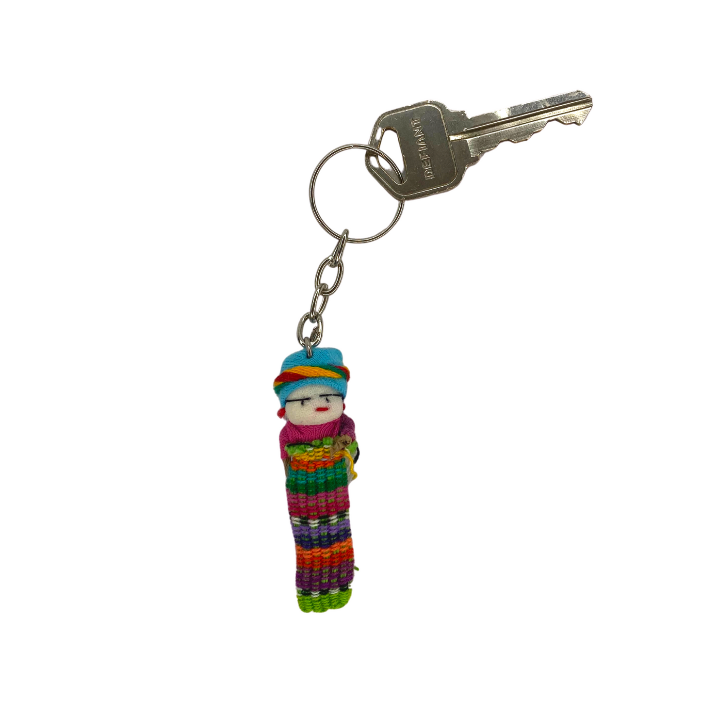 Worry Doll Boho Key Chain | Handmade Multicolor Charm from Guatemala