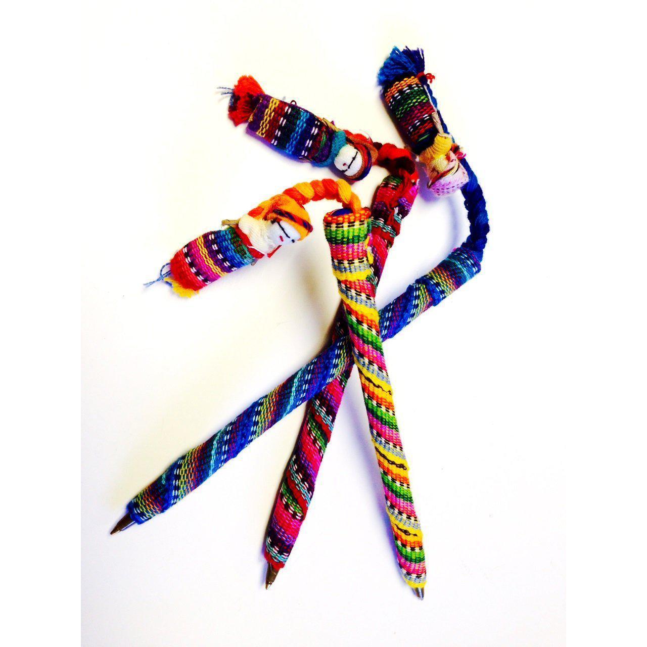 Worry Doll Pen with Sustainable Fabric - Guatemala