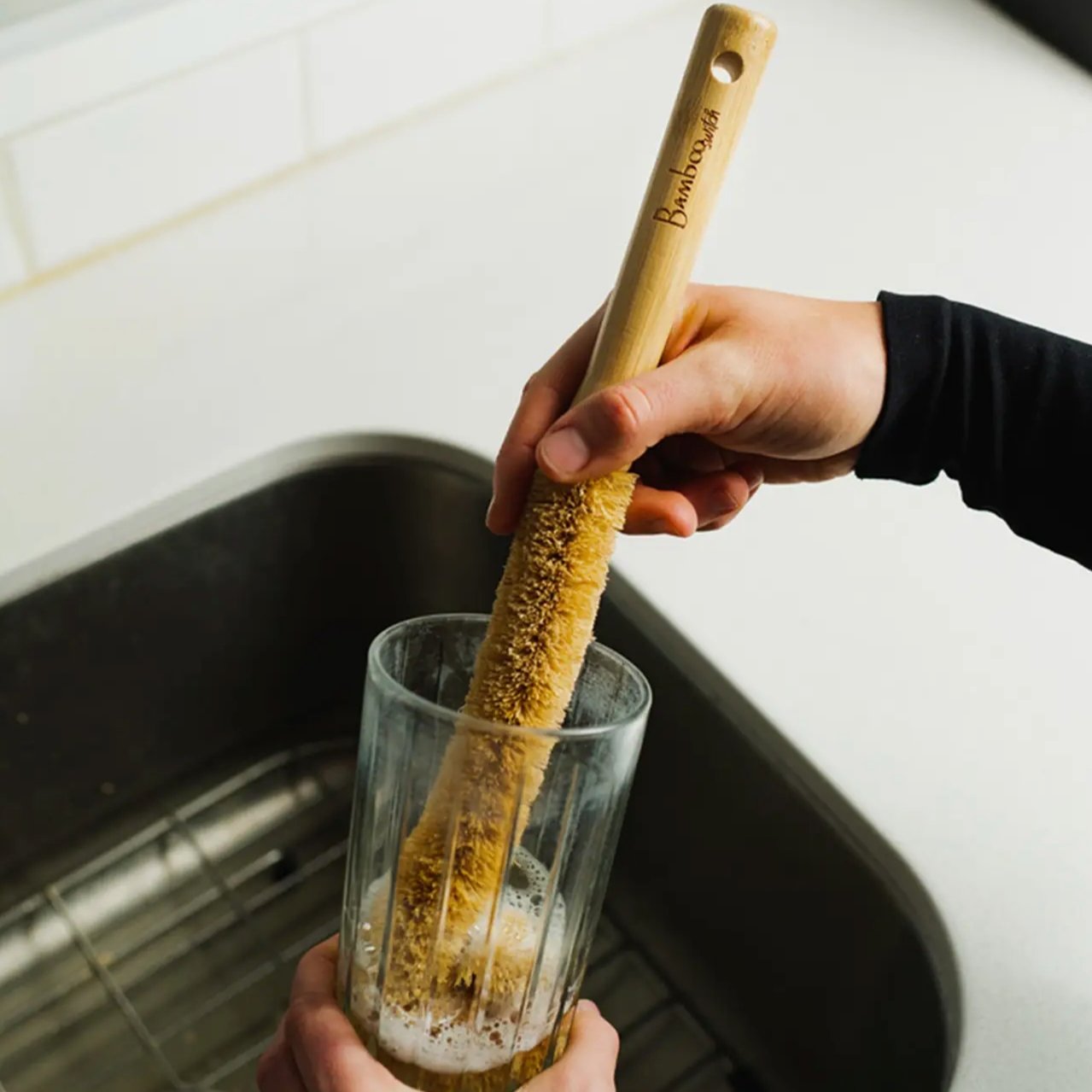 Bamboo Drinkware Cleaning Brush XL | Straight