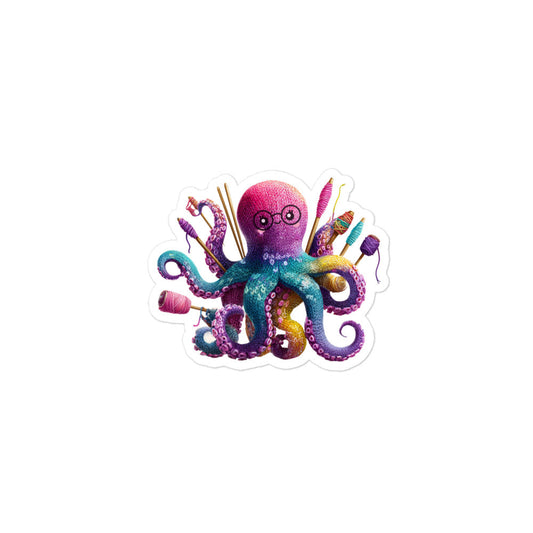 Yarnctopus Sticker – Bubble-Free Sticker for Makers, Crafters & Yarn Addicts