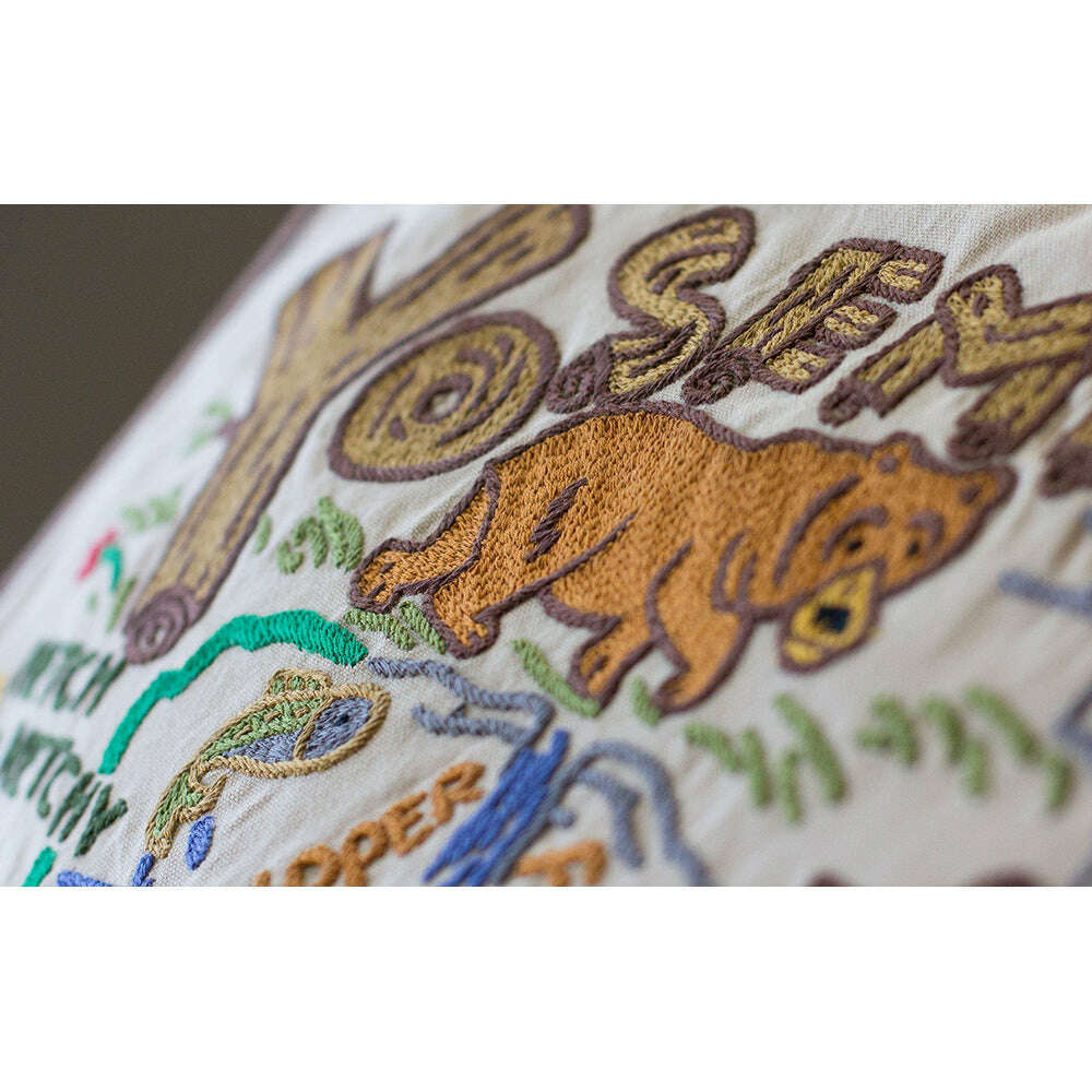Yosemite Hand-Embroidered Pillow