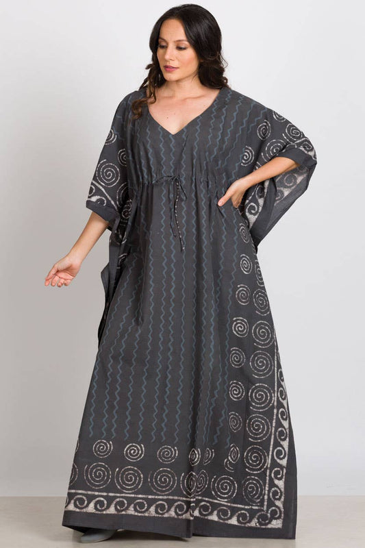 Spiral Block Print Caftans - Osadia Concept Store