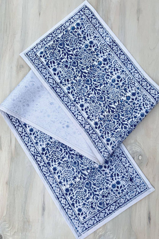 Blue Vine Table Runner