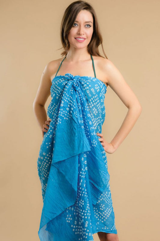 Bandhani Turquoise Sarong - Osadia Concept Store