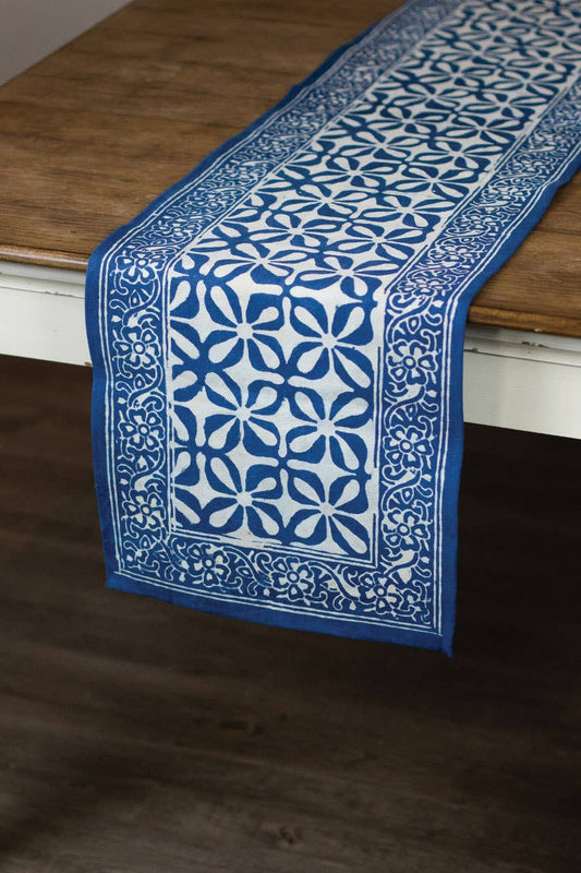 Sevya Handmade - Indigo Mosaic Table Runner