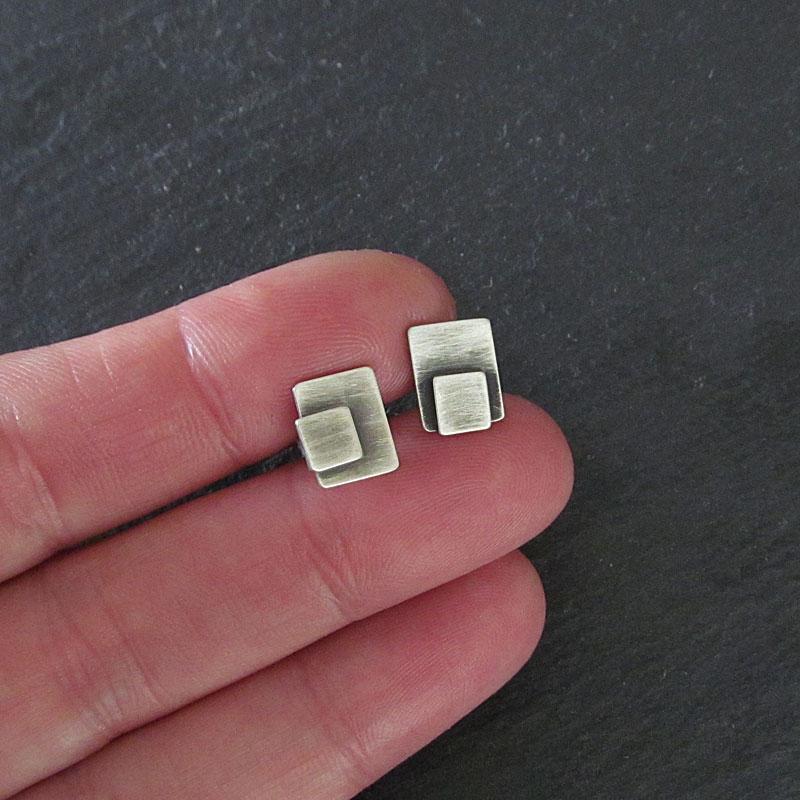 Asymmetrical Geometric Studs - Osadia Concept Store